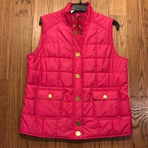 Trina Turk pink puffer vest size large